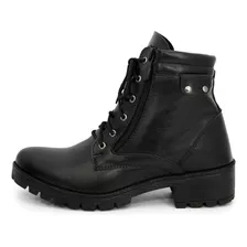 Coturno Feminino Preto Com Cadarço Br2 Footwear