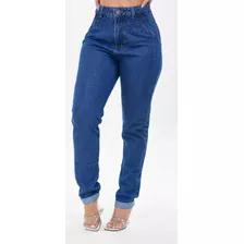 Calça Jeans Mon Sem Lycra Jeans Escuro Lisa 