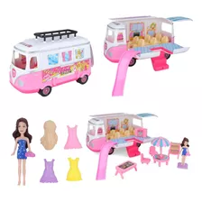 Camioneta Food Truck Con Muñeca Y Accesorios 