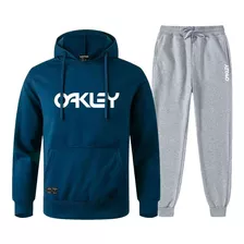 Conjunto Kit Moletom + Calça De Frio Casaco Oakley Promoção 