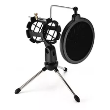 Pedestal Suporte Tripé Móvel De Mesa Com Pop Filter