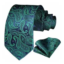 Hisdern Paisley Tie Para Hombre Pañuelo Tejido Clásico Flora