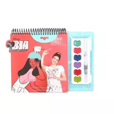 Set Acuarelas Con Pincel Y Cuadernillo Para Pintar Bia Edu Color Unico