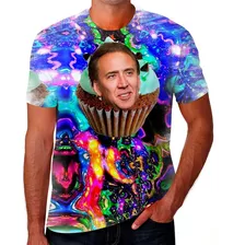 Camiseta Camisa Nicolas Cage Ator Artista Filmes Oscar Kh06