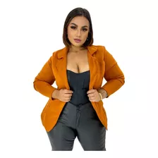 Sobretudo Blazer Feminino Plus Size Tamanho Grande Estiloso