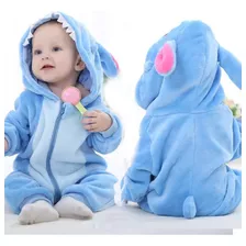 Pijama Macacão Bebê Inverno Tipo Mantinha Por Dentro E Fora 