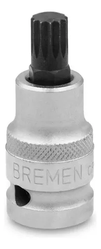 Llave Tubo Punta Multiestria M12 X 55mm Enc 1/2 Bremen 3860 Gris