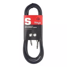 Cable Stagg Plug Plug De 3 Metros Sgc3 Color Negro