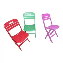 Silla Plegable Plastico Niño Colores Camping Playa Jardin