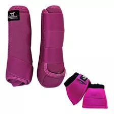Kit Equitech Cabination Dianteiro Cloche Velcro Japan- Rosa