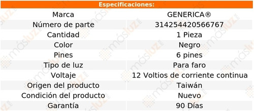 (1) Interruptor Luces P/faro Jeep Wagoneer 86/91 Generica Foto 2