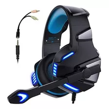 Auriculares Gamer Micolindun Led Mic Blue