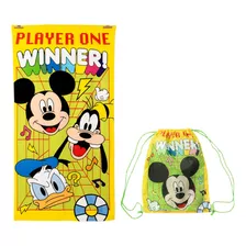 Toalla Playa Mf / Bolso Diseño Mickey Player