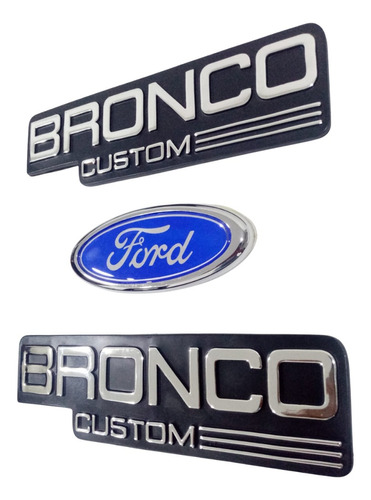 Emblemas Bronco Custom Laterales Y Logo Ford Autoadhesivo.  Foto 4