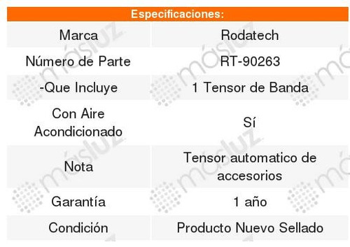 Tensor Banda Rdtch Ford Excursion 5.4l 02 Al 05 Foto 2