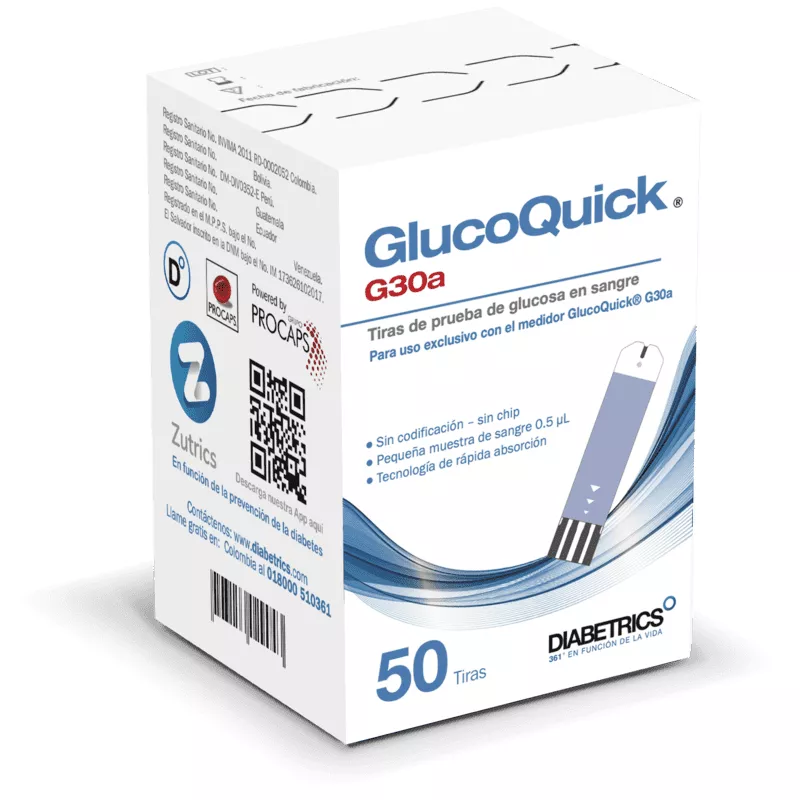 Tiras Reactivas Glucoquick X 50und G30a - D40