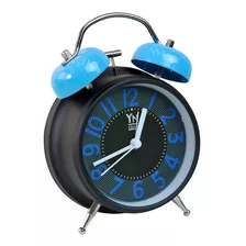 Relógio Despertador De Mesa Metal 17cm