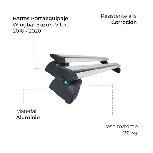 Barras Portaequipaje Wingbar Suzuki Vitara 2016 - 2020 Foto 2