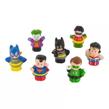 Pack De 7 Figuras De Superheroes Little People De Fisher