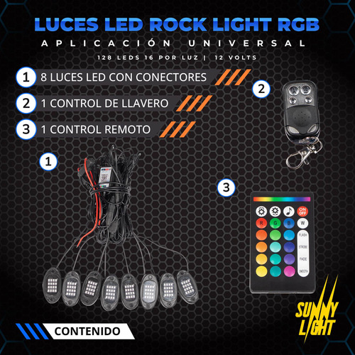 8 Luces Led Rgb Rock Light Bluetooth Jeep Rzr Offroad Autos Foto 7