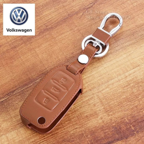 Funda Llave Piel Vw Volkwagen Jetta Golf Bora Clasico Passat Foto 4