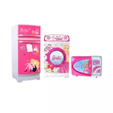 Barbie Combo Heladera Lavarropas Microondas Lelab Edicion A