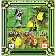 Mundial Fútbol - Edgar Davids - Mozambique - Block Mint 