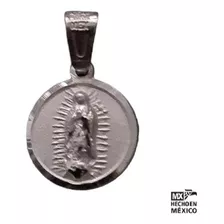 Medalla Virgen De Guadalupe Ch. Plata Ley .925 +cadena Plata