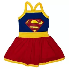 Vestido Infantil Menina Temático Fantasia Maravilha Supergir