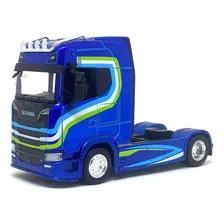 Miniatura Caminhão Cavalo Scania S730 1:43 Burago Azul