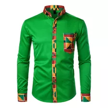 Camisa Estampada Para Hombre Camisas Africanas Dashiki De Ma