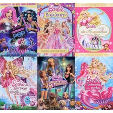 Barbie Princesas Coleccion 6 Peliculas Dvd Paquete 2