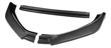 [3pcs] For 18-21 Vw Golf Carbon Fiber Look Front Bumper Spd1 Foto 2