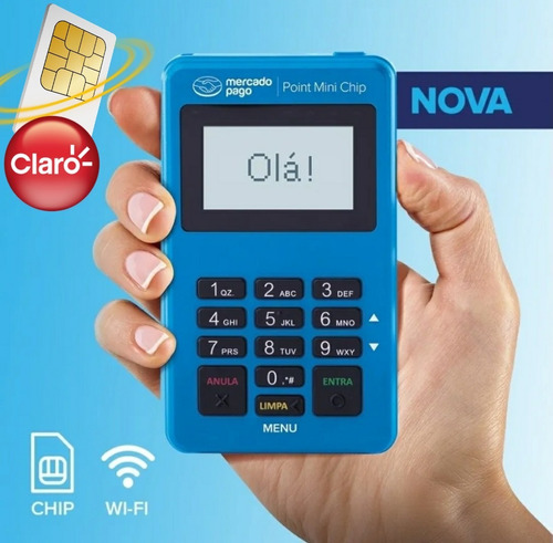 Point Mini Chip - A Maquininha De Cartão Do Mercado Pago Wi-fi & Chip Não Precisa De Celular