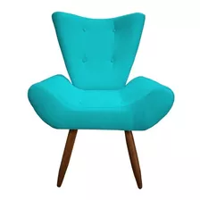 Poltrona Decorativa Emilia Suede Rosê Clínica De Estética