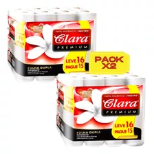 Papel Higiénico Clara Doble Hoja Premium X16 Pack X2 Otec