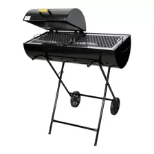 Churrasqueira Mega Grill Mista Grelha E Carrinho 92x78x30cm Cor Preto