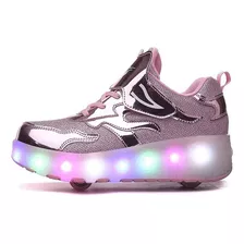 Zapatos Luminosos Led Para Niños Patines