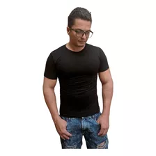 Camisa Slim Básica Camiseta Gola Redonda Manga Curta Sjons