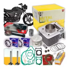 Kit Cilindro Pistao E Aneis Ybr/factor E Xtz 125 Metal Leve