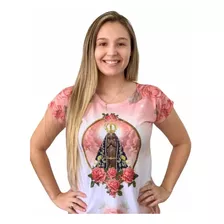 Blusa Bata Católica Religiosa Nossa Senhora Aparecida.