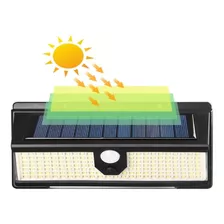 Lampara Pared Luz 55 Led Panel Solar Y Sensor De Movimiento