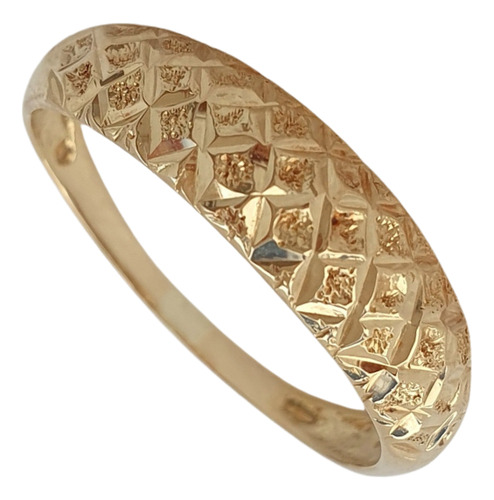 Anel Aparador Abacaxi De Ouro 18k 750 Amarelo 17