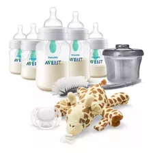 Set De Biberónes Anti-cólico Philips Avent C/peluche Claros