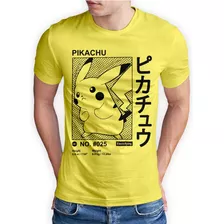 Playera Anime Manga Pokemon Pikachu Kanji