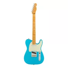 Guitarra Elétrica Fender American Professional Ii Telecaster De Amieiro Miami Blue Brilhante Com Diapasão De Bordo