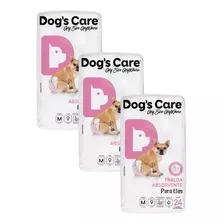 Kit Fralda Higiênica Pet P/ Cães Fêmea Dogs Care Tam M 72 Un