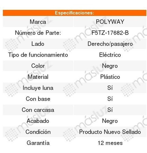 Par De Espejos Electricos Ford Explorer 1995 1996 1997 1998 Foto 3