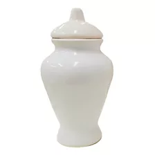 Quartinha Branca Orixás 15 Cm Porcelana S/ Asa E C/ Asa