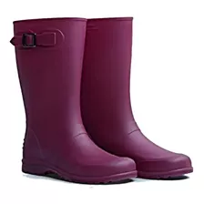 Bota De Caucho Impermeable Dama Moto Mujer Color